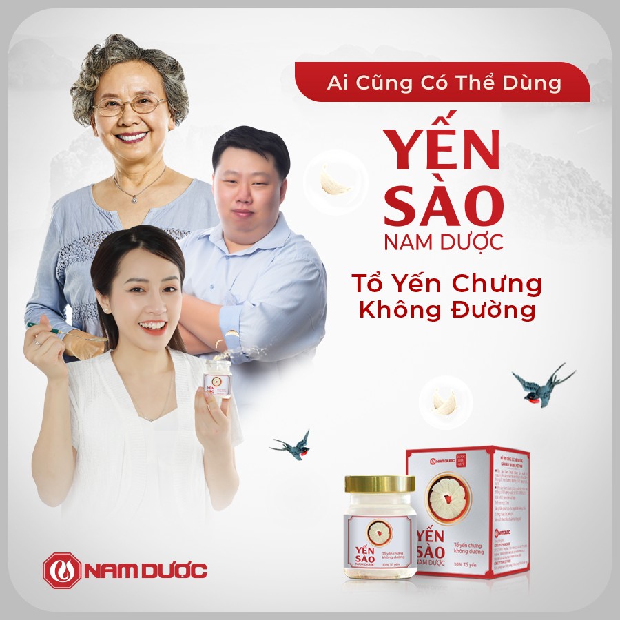 Set Yến sào Nam dượᴄ hộp 6 lọ x 70ml tổ yến chưng không đường bồi bổ sức khỏe, dùng được cho người giảm cân, ăn kiêng, béo phì