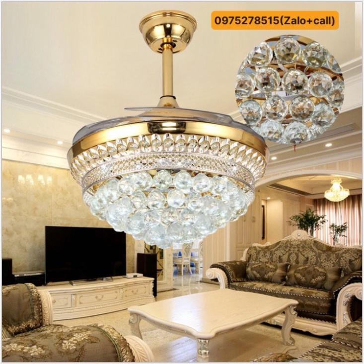 Quạt Trần nguyên nhân Công Xuất 90W tiết kiệm ngân sách Điện, Có Đèn LED, Có Điều Từ Xa,Tặng Móc cao su thiên nhiên treo