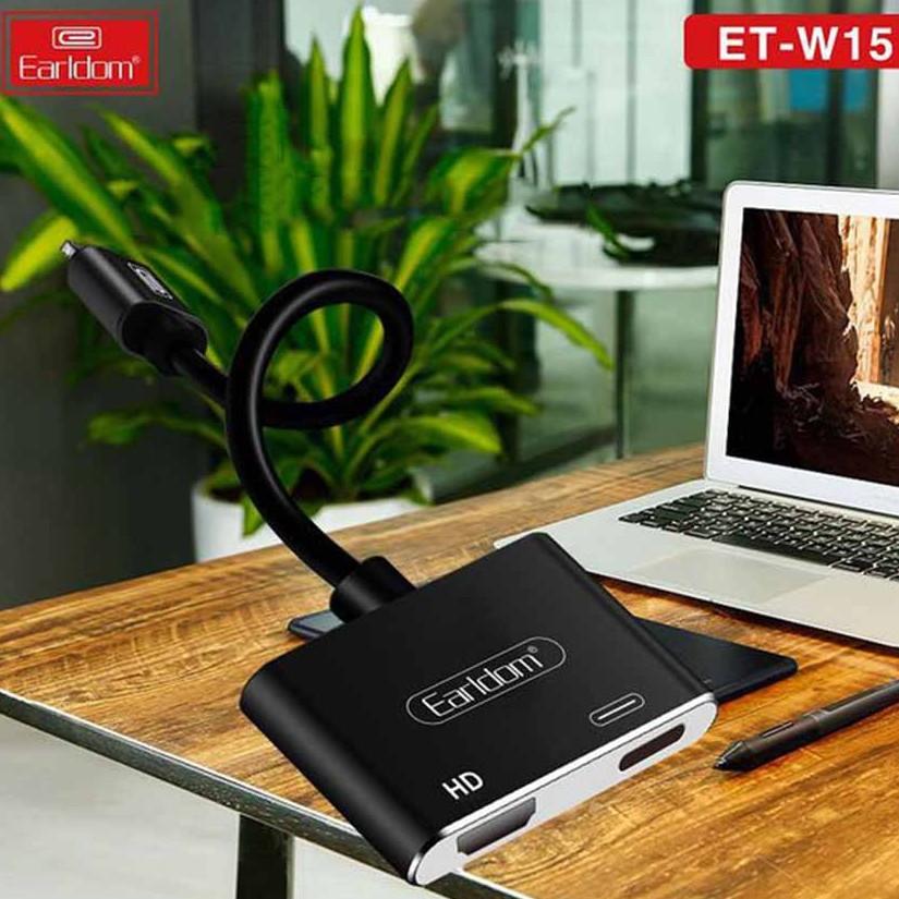 Cáp Chuyển Lightning to HDMI Tivi, Máy Chiếu Earldom ET-W15 - Hàng nhập khẩu