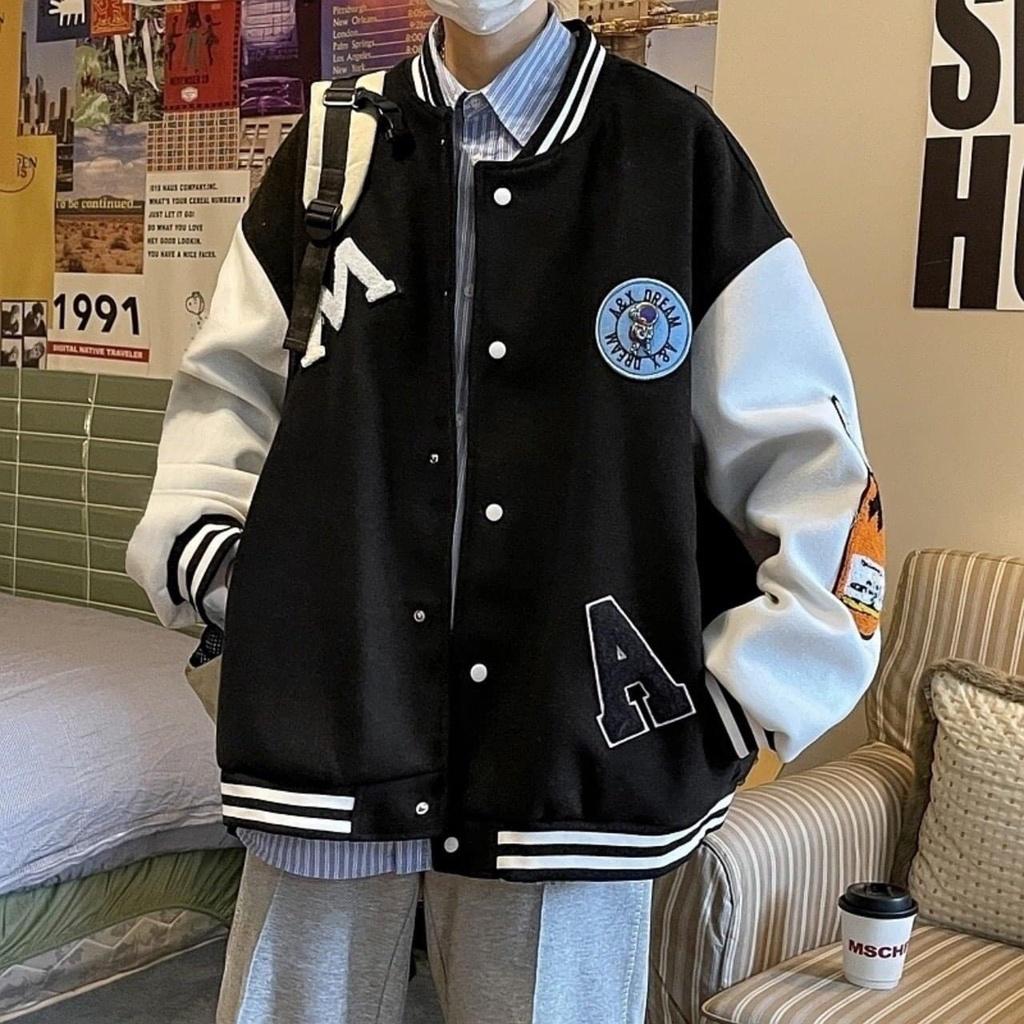 Áo Khoác Cardigan Nỉ Bông LOGO  &amp;  Form Rộng Basic Nam Nữ Unisex Ulzzang