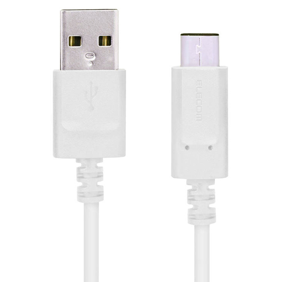 Cáp USB chuẩn C (A - C) Elecom MPA-AC10NWH (1m) - Hàng Nhập Khẩu