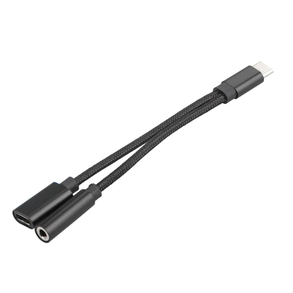 Type C To 3.5 Mm And Charger 2 In1 Headphone Audio Jack USB C