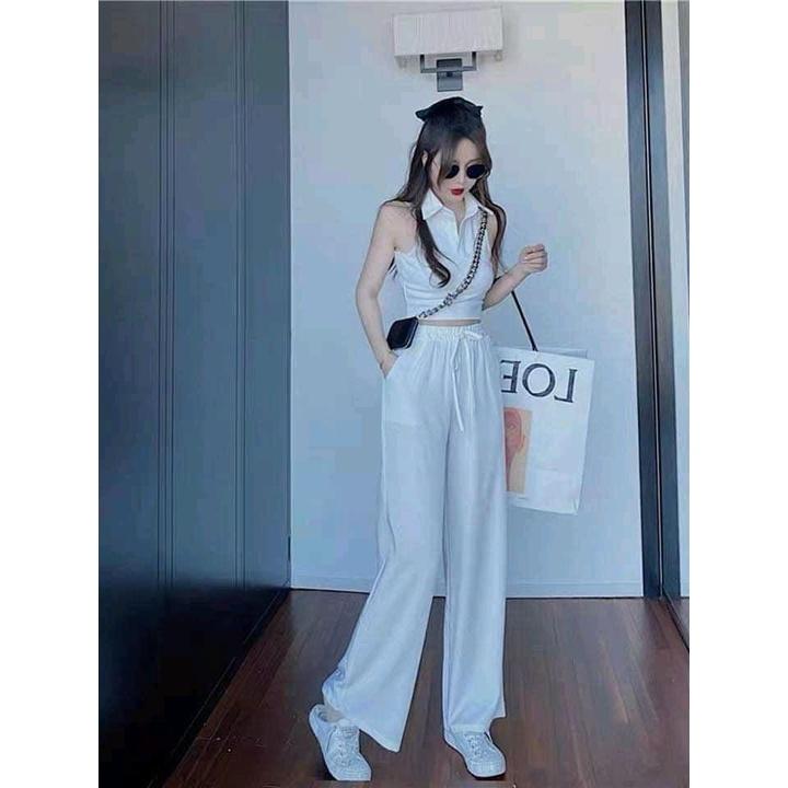 ÁO CROPTOP CỔ SƠ MI SÁT NÁCH CÓ HÀNG NÚT GIỮA TRẺ TRUNG CÁ TÍNH CHO CÁC NÀNG