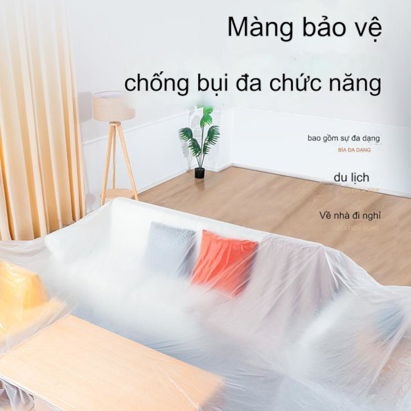 Màng bọc nilon che bụi đa năng KM 4794 keo dính 1 đầu cuộn 4x10m/ 4x20m hàng Nhật