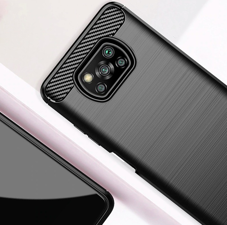 Ốp lưng chống sốc Vân Sợi Carbon cho POCO X3 NFC