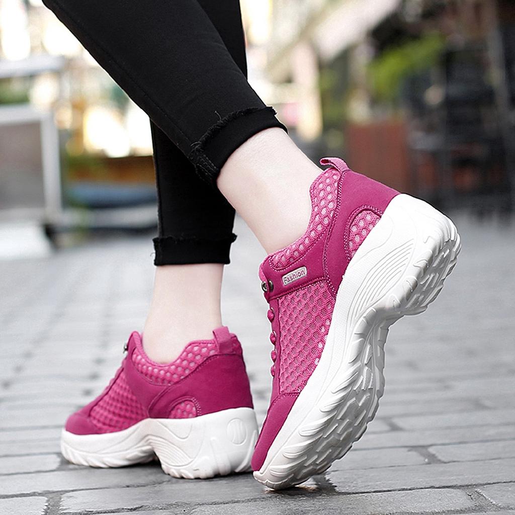 2020 Fashion women outdoor breathable running sneakers casual soft sport shoes