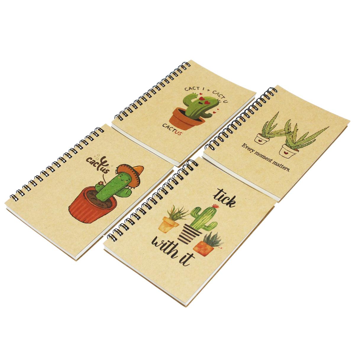 Sổ Lò Xo Kraft A6 - Không Kẻ Có Chấm - 80gsm - The Sun 01