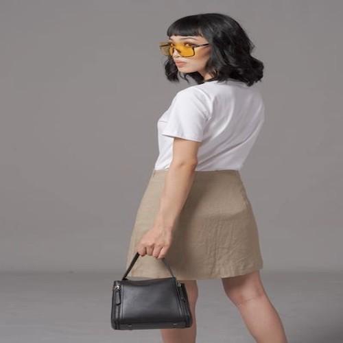Chân váy chữ A siêu đẹp màu đỏ size M SYO Linen skirt