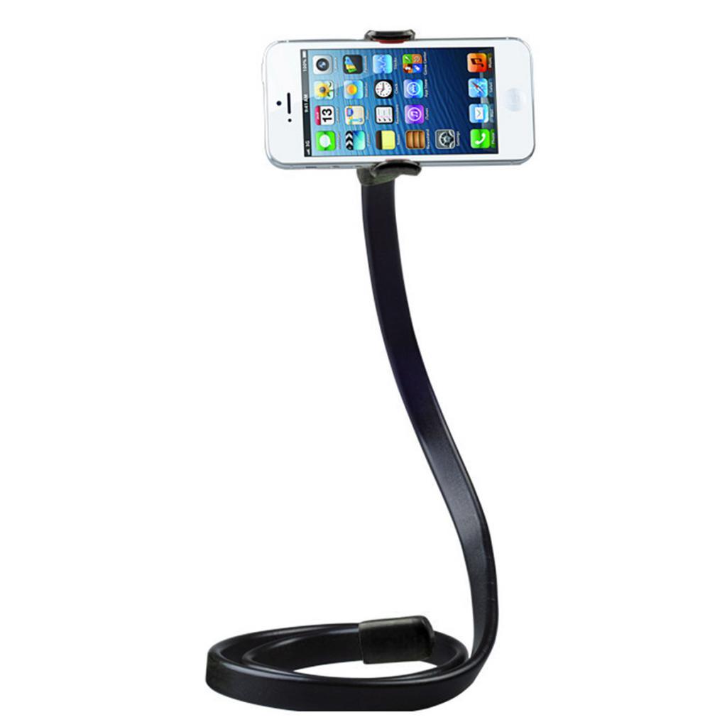 Adjustable 360 Bed Desk Stand Holder Mount for Tablet Phone within 6" Black