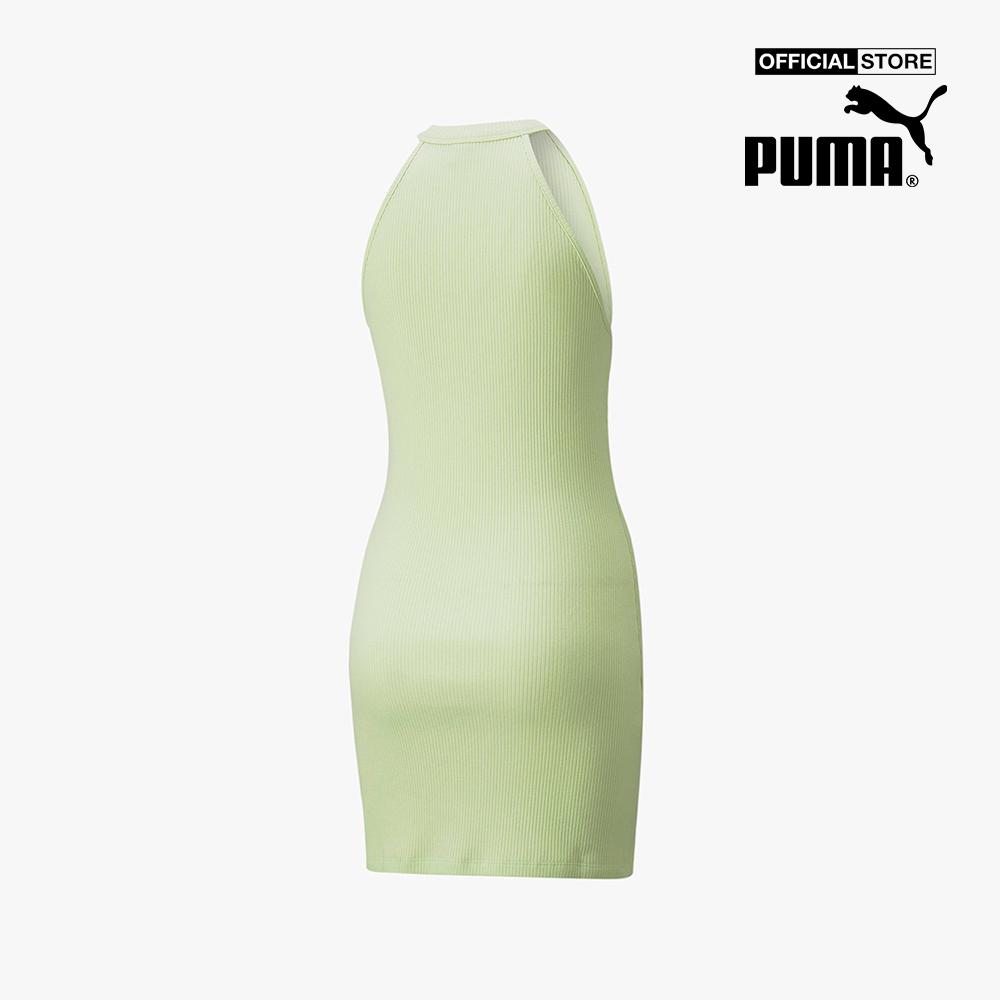 PUMA - Đầm mini ôm body cổ yếm Classics Ribbed Sleeveless 533453