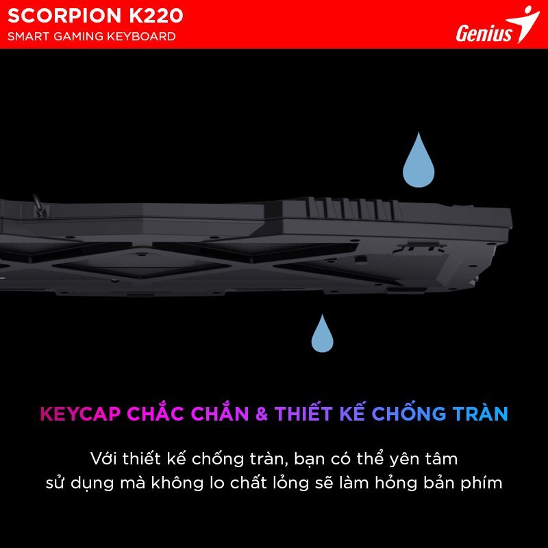 Hình ảnh Bàn phím Gaming Genius Scorpion K-220 Hàng Chính Hãng