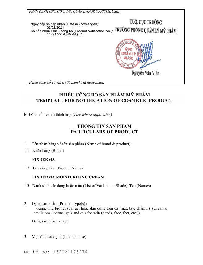 Kem dưỡng FIXDERMA Moisturizing Cream giúp cân bằng độ ẩm, giảm tình trạng khô da (Tuýp 60g)