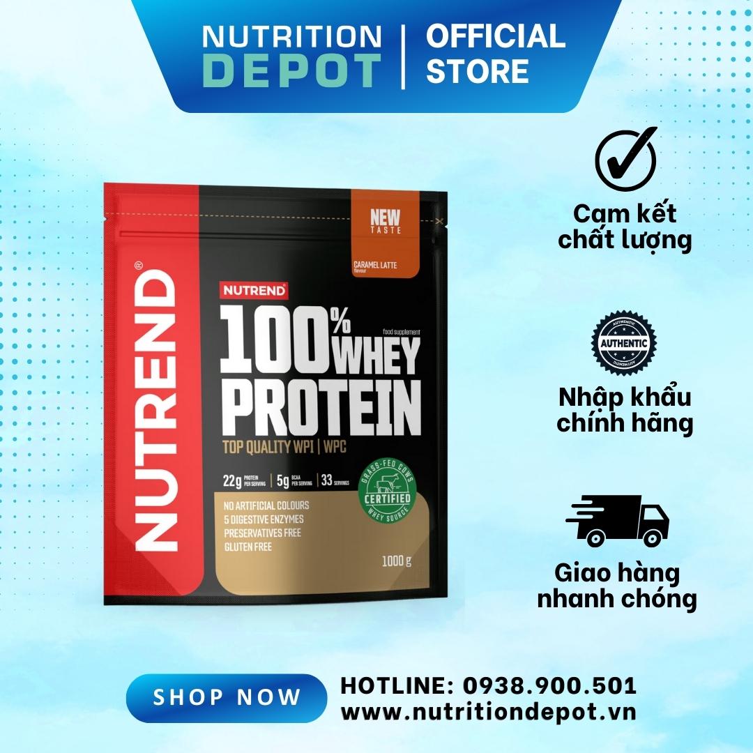 Sữa tăng cơ cho người tập gym - Whey Protein Nutrend 100% (Túi 1kg x 33 lần dùng) - Nutrition Depot Vietnam