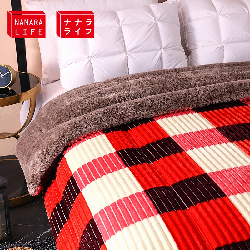 Chăn lông cừu Queen Hoạ tiết Nanara Life Nhật Bản - Nhập khẩu chính hãng