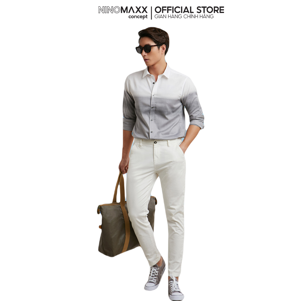 N&amp;M Áo sơ mi nam kẻ sọc form Slim fit 2101072