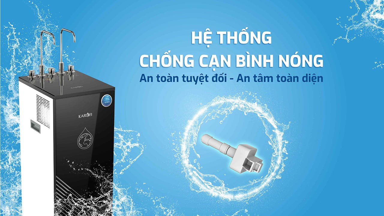 Máy lọc nước nóng lạnh 2 vòi 3 chế độ 11 lõi công nghệ Block Karofi KAD-R35 - Lắp đặt toàn quốc - Hàng chính hãng