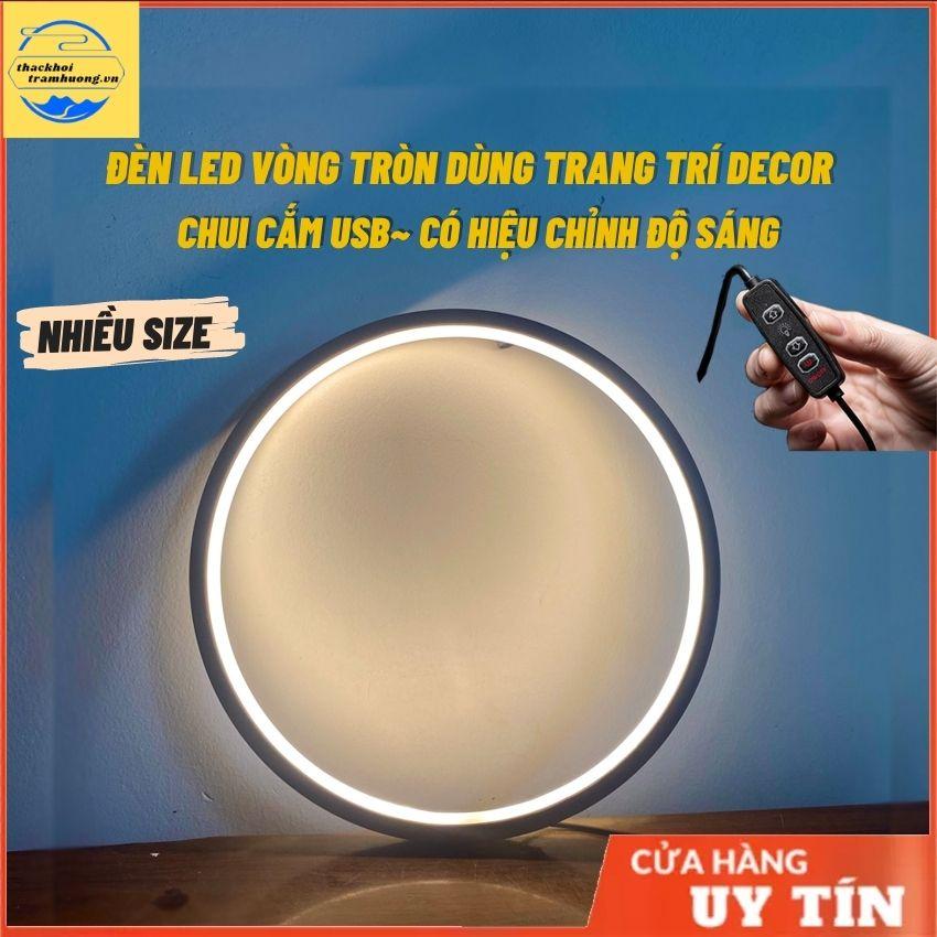 Vòng tròn đèn led trang trí tiểu cảnh, Vòng hào quang tôn dáng tượng, lũa, cây cảnh decor trang trí tượng gốm tiểu cảnh