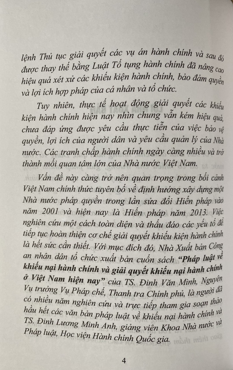 Pháp Luật Về Khiếu Nại Hành Chính và Giải Quyết Khiếu Nại Hành Chính Ở Việt Nam Hiện Nay