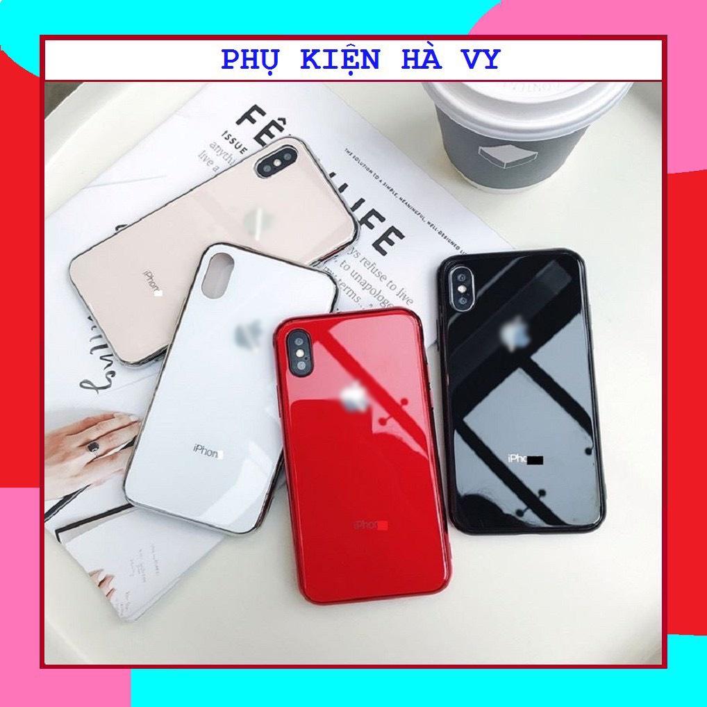 Ốp lưng kính viền xi màu