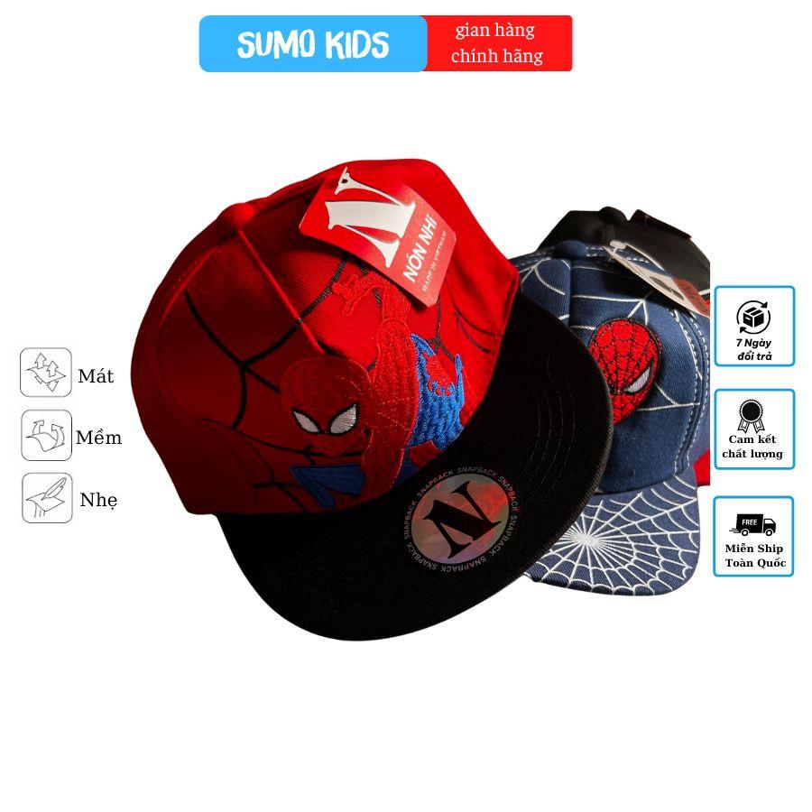 Mũ trẻ em spider man, Nón lưỡi trai họa tiết người nhện độc đáo dành cho bé trai - SUMO KIDS