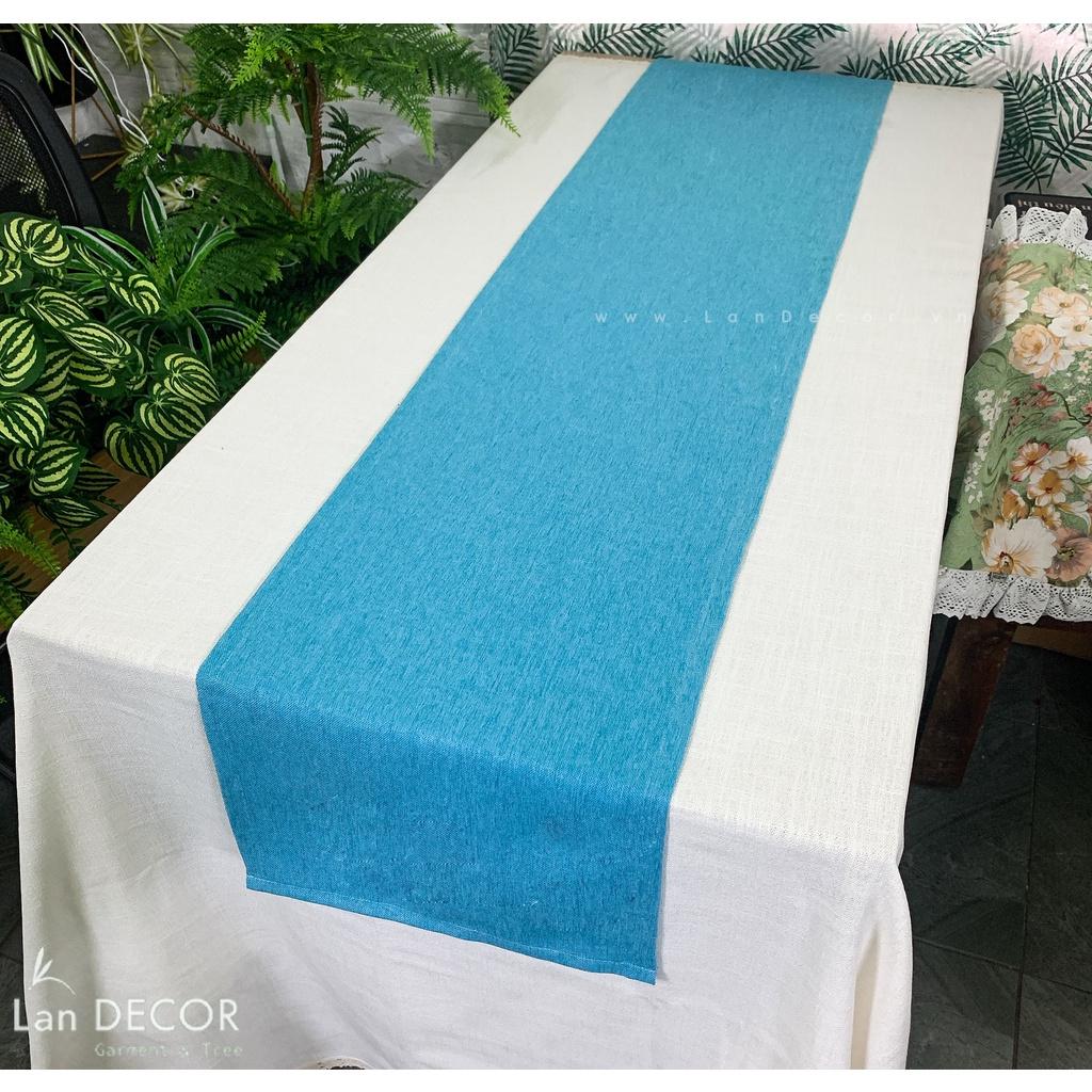 Khăn trải bàn runner đẹp vải trơn Landecor - TB555 nhiều màu (2 lớp) trang nhã phù hợp cho phòng họp, sự kiện, tiệc tùng