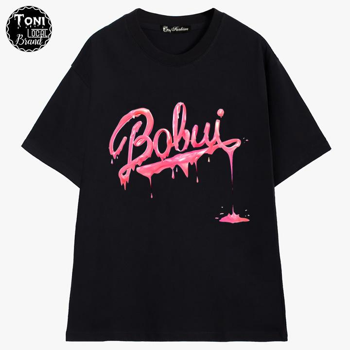 Áo Thun Tay Lỡ Local Brand BOBUI Cotton 100 form rộng nam nữ Unisex