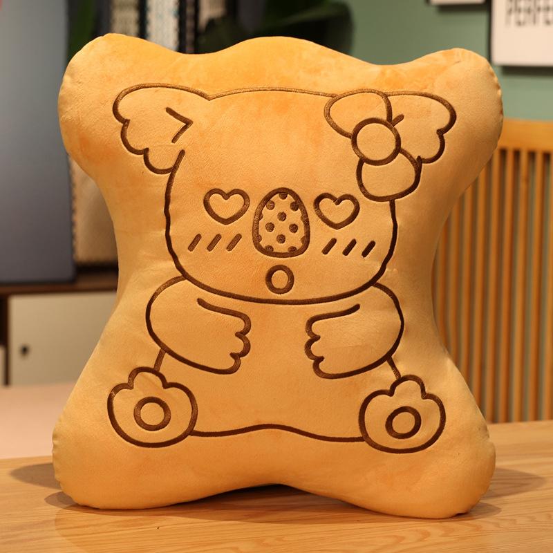 Gấu Túi Họa Tiết Bánh Quy Bánh Quy Hình Thú Nhồi Bông Ném Gối Dễ Thương Koala In Hình Thực Phẩm Sofa Đệm Giường Eo Gối Cho Trẻ Em Sinh Nhật