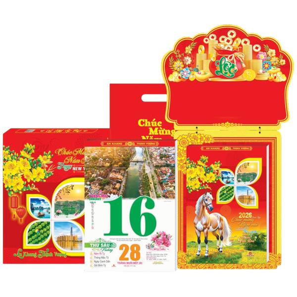 Lịch Bloc Siêu Đại 2026 - Đất Nước Gấm Hoa - Sách Thời Đại STĐ-NST06