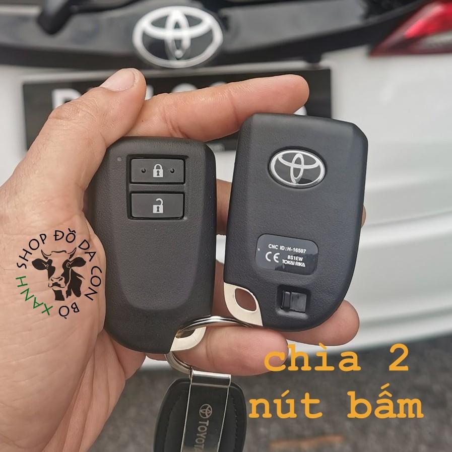 Bao da dành cho Chìa Khóa Toyota Vios, Yaris 2017 handmade da thật 004