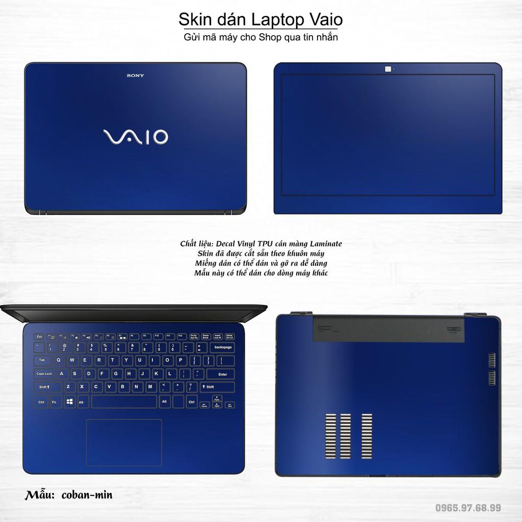 Skin dán Laptop Sony Vaio màu xanh dương coban mịn (inbox mã máy cho Shop)