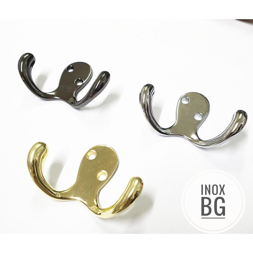 Móc treo quần áo đôi bằng inox 304