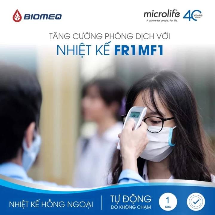 Nhiệt Kế Hồng Ngoại Đo Trán Microlife FR1MF1