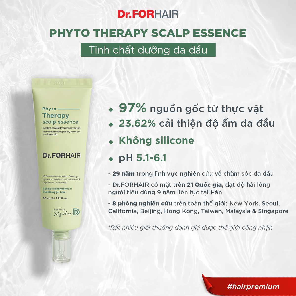 Tinh chất dưỡng da đầu nhạy cảm Dr.FORHAIR Phyto Therapy Scalp Essence