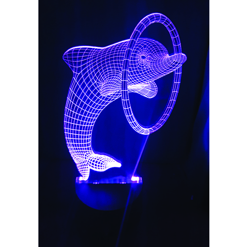 Đèn trang trí cá heo 16 màu  - Quà tặng đáng yêu LL02