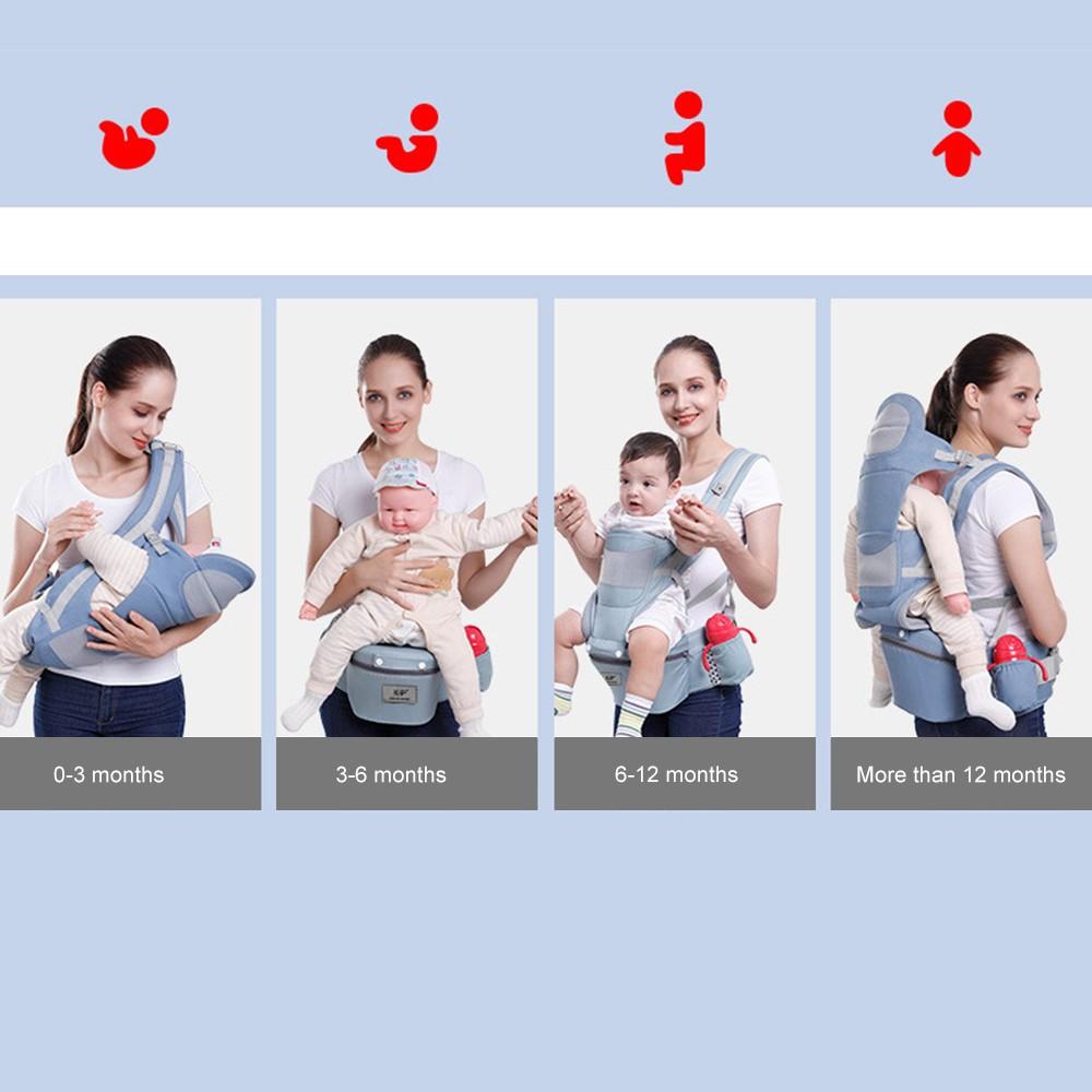 Công Thái Học Cho Bé Ba Lô Tàu Sân Bay Đệm Trước Ngồi Kangaroo Quấn Bé Sling Du Lịch Đa Năng Cho Trẻ Sơ Sinh 0-48M Túi Cho Bé