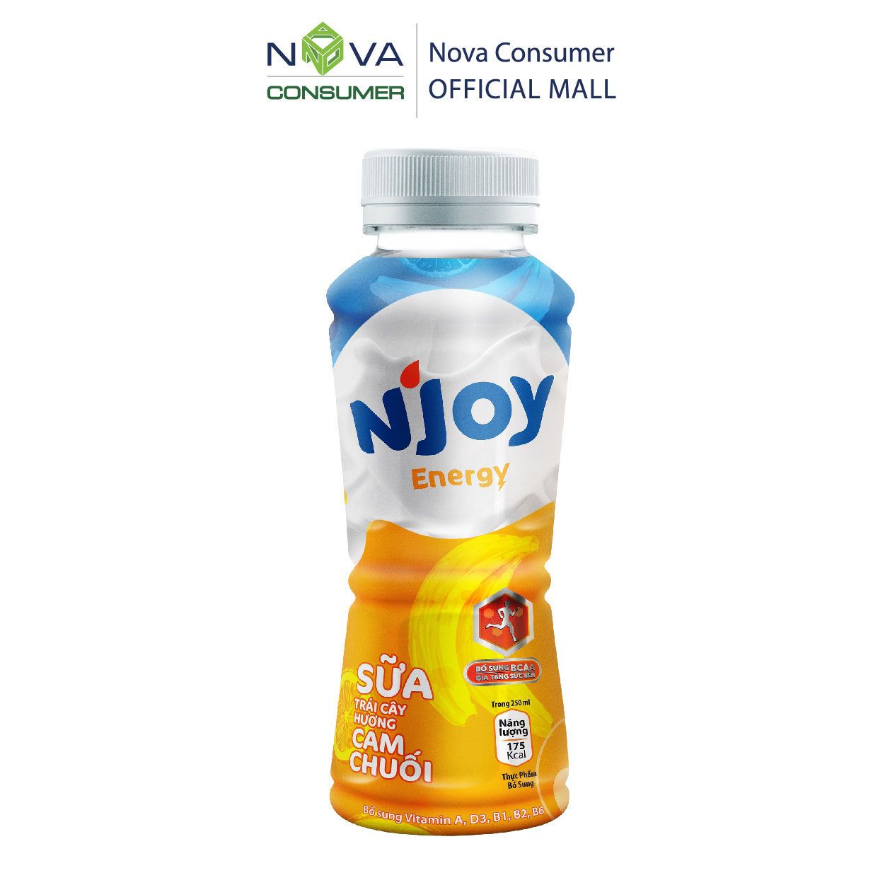 Sữa trái cây N’Joy Energy hương Cam Chuối 250ml