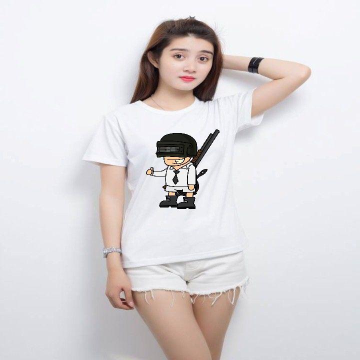 Áo thun nữ PUBG ( Trắng )