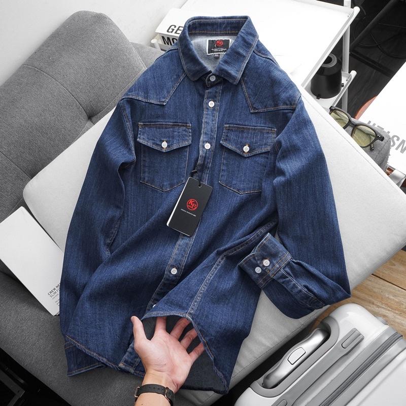 Áo sơ mi Denim nam cao cấp - khoác đẹp
