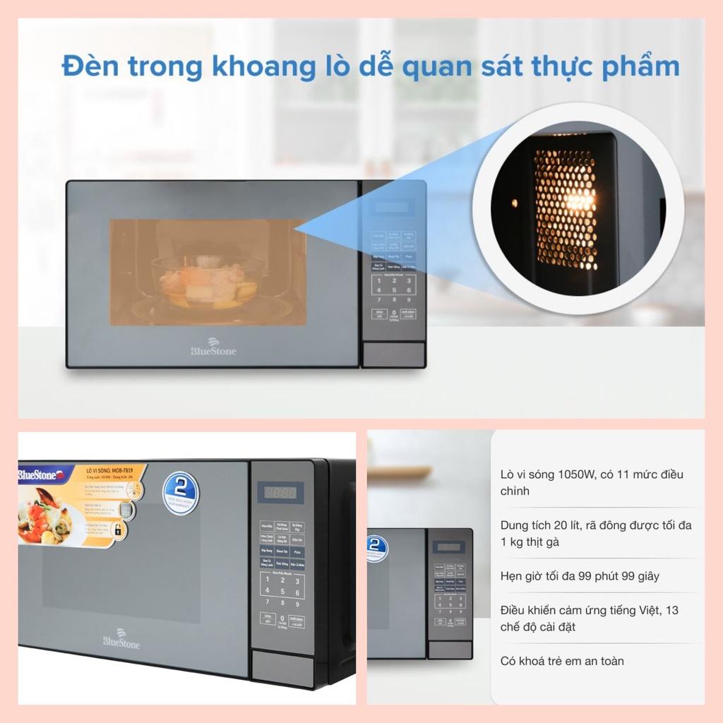 Lò vi sóng điện tử Bluestone MOB-7819/MOB-7815, Dung Tích 20Lit - 1050W, Hàng Chính Hãng