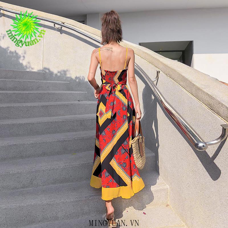Đầm Hai Dây Ôm Dáng In Họa Tiết Xinh Xắn Dành Cho Nữ