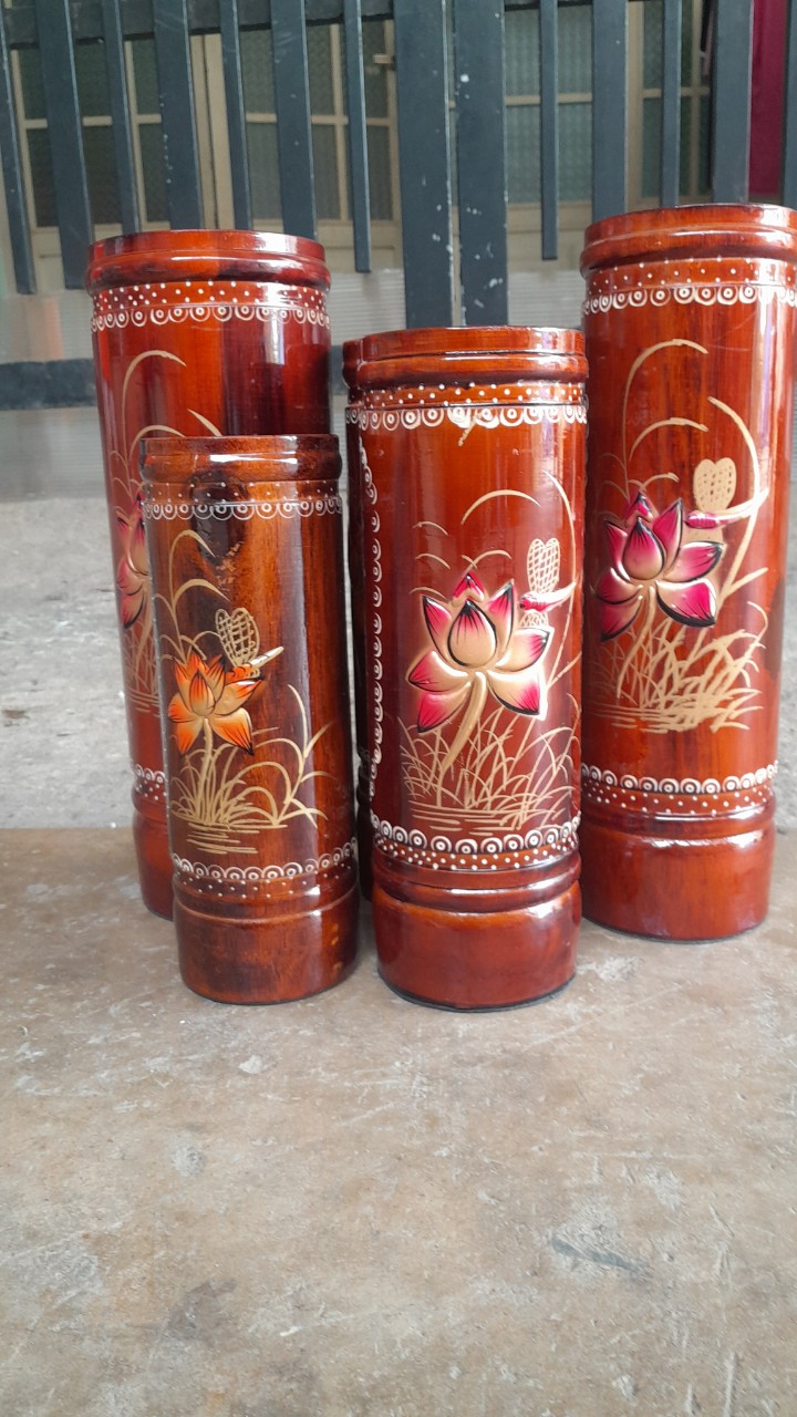 Ống đựng nhang gỗ cao 20cm