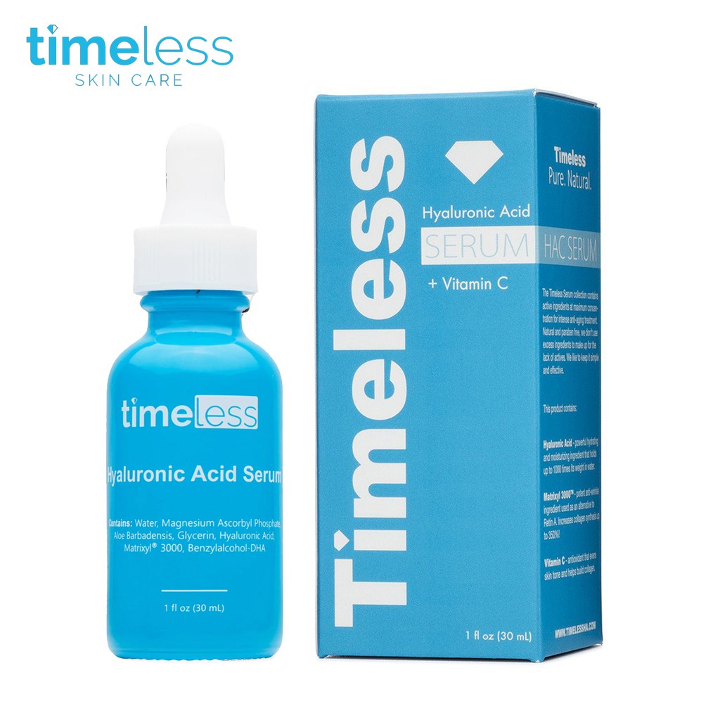 Serum Timeless HA + Vitamin C Cấp Ẩm, Làm Sáng Da 30ml Hyaluronic Acid Vitamin C Serum