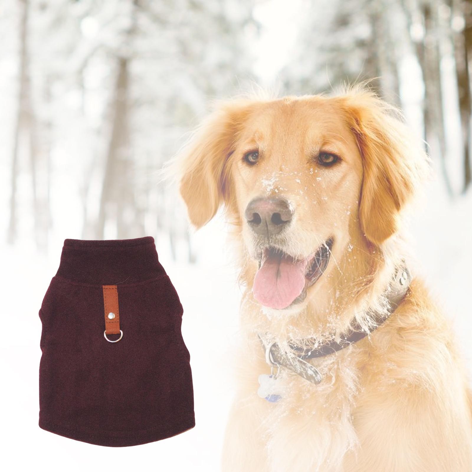 2XL Dog Clothes, Stand Winter Pet Jacket with Traction Warm Apparel Fleece Vest for Pets Dogs Puppy