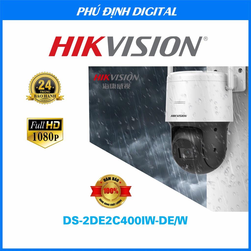 Camera IP Quay quét mini 4Mp Hikvision kèm mic thu âm mã DS-2DE2C400IW-DE/W - Hàng Chính Hãng