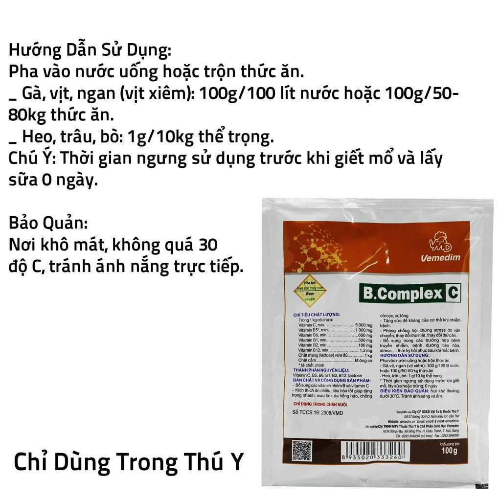 Vemedim B Complex C - Thức ăn bổ sung vitamin cho gia súc, gia cầm (gói 100g)