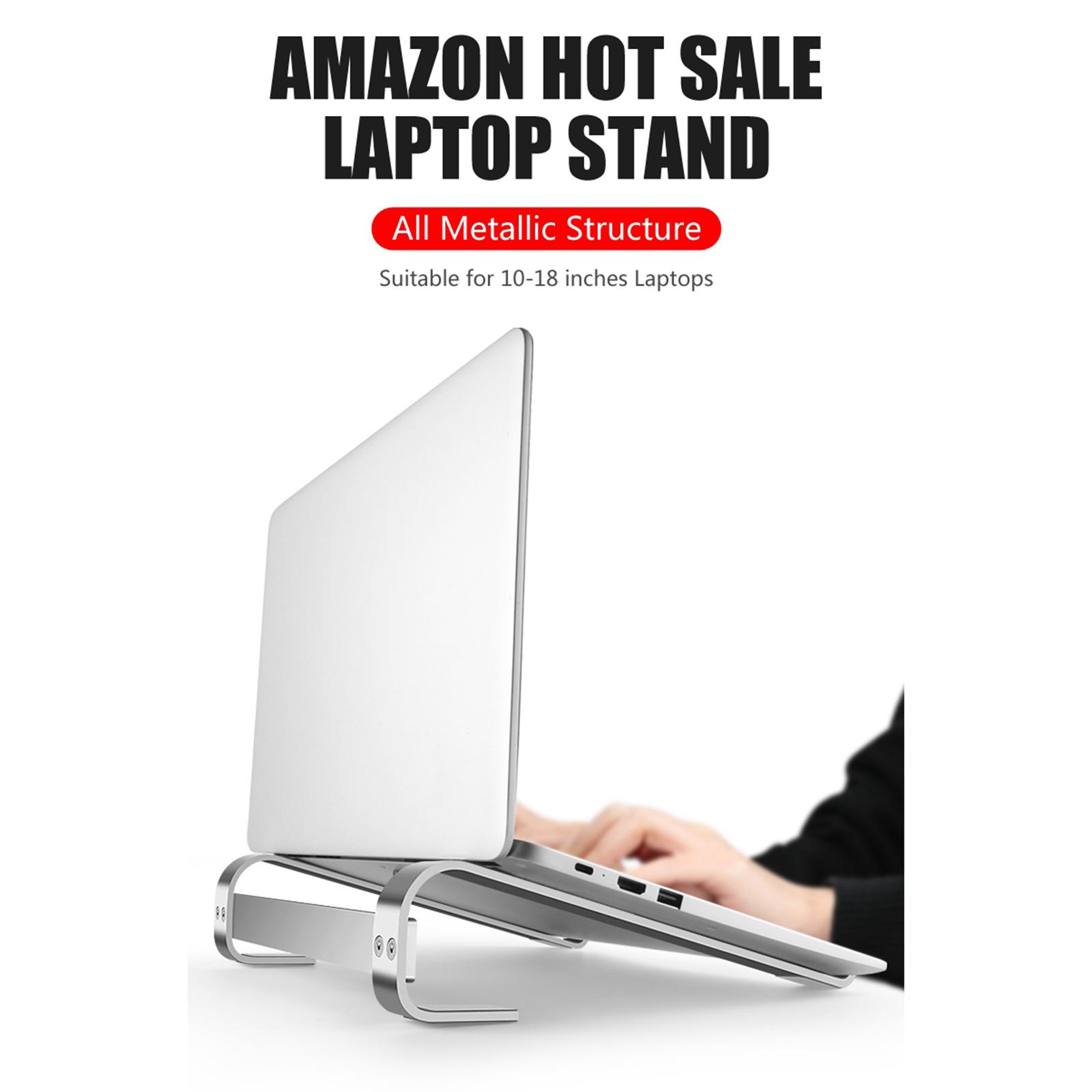 Aluminum Laptop Stand Stable Ergonomic Computer Stand Riser for 10-18Inch Desk Computer