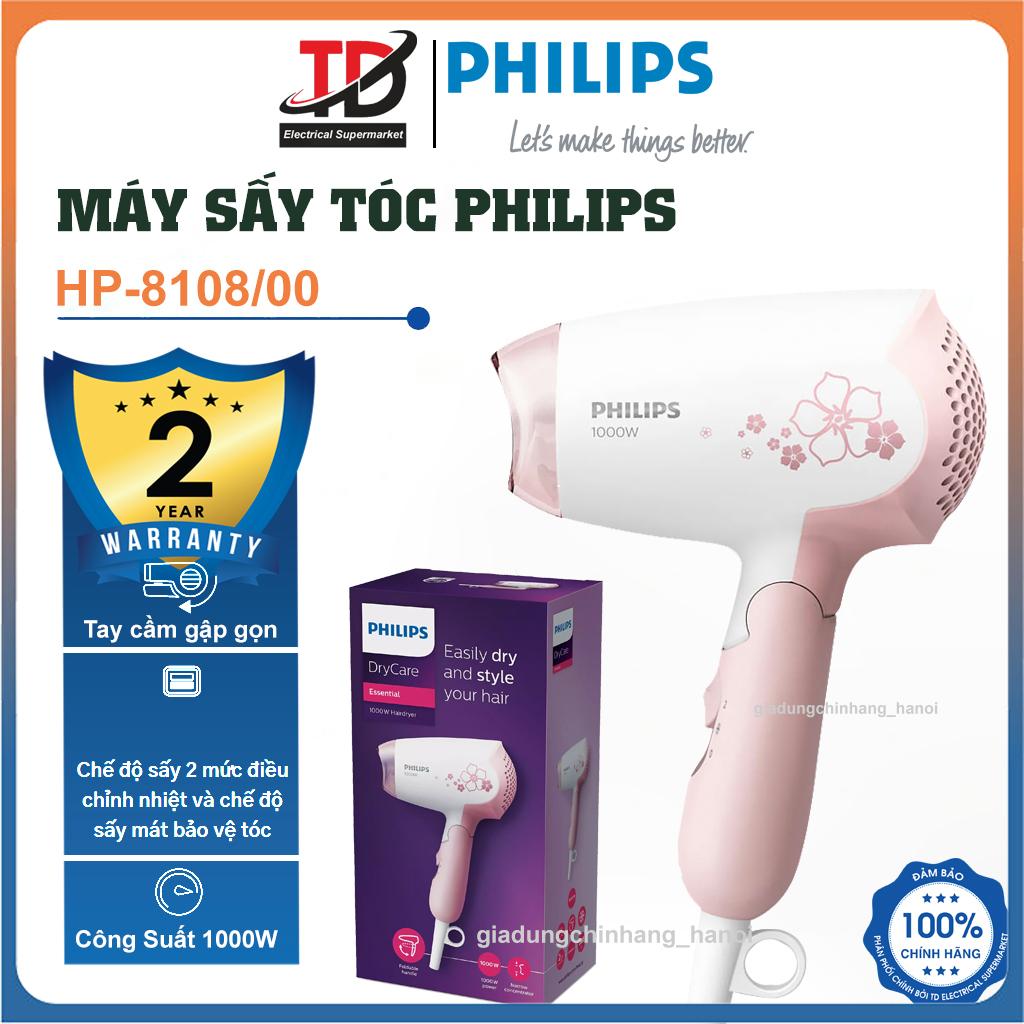 Máy Sấy Tóc Philips HP8108, 1000W - Có sấy mát, Hàng chính hãng