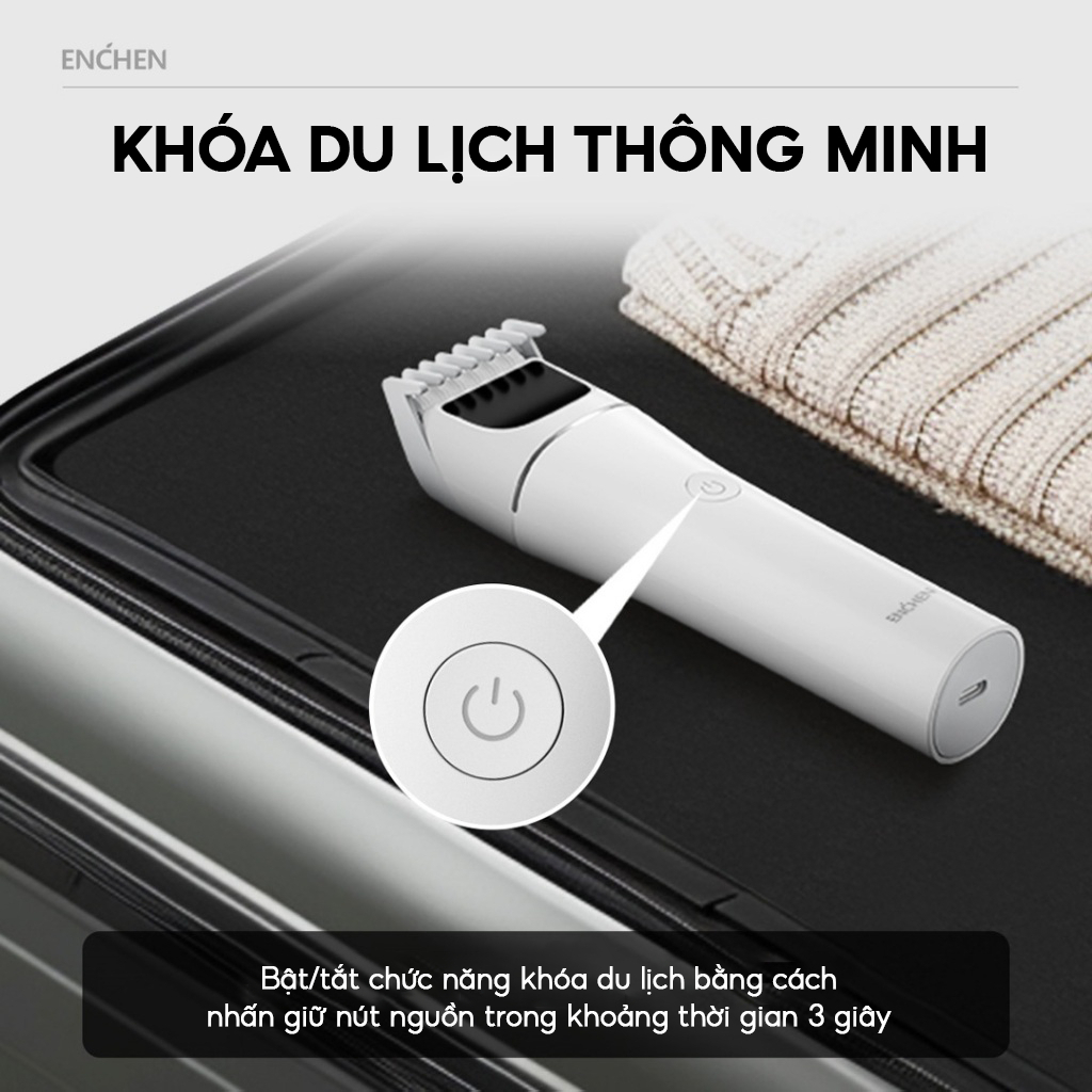 Tông đơ cắt tóc Enchen Boost 2 - Đầu cắt gốm 2 chế độ cạo, Độ ồn thấp, Pin đến 120 phút - Hàng chính hãng