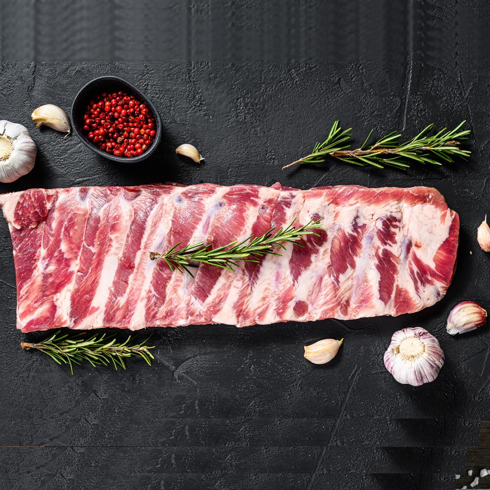 Thịt sườn heo đen Iberico (khay 500g)