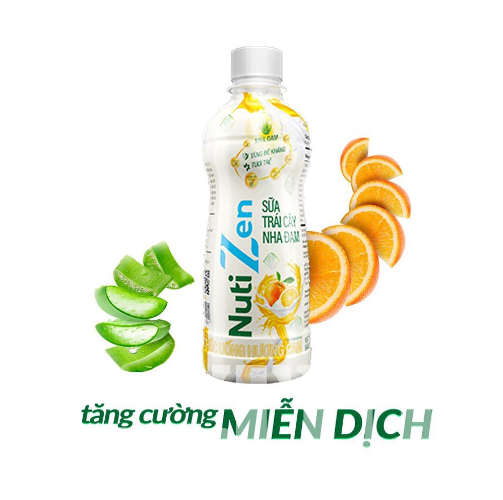 Combo 2 Chai Thức Uống Hương Cam Sữa Trái Cây Nha Đam Nutizen Chai pet 290ml